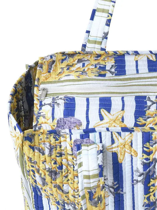 Ble Resort Collection Fabric Blue Beach Bag