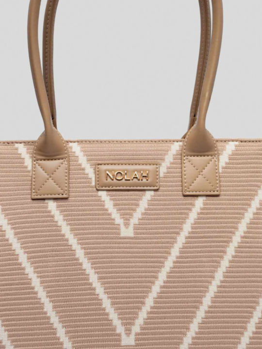 Nolah Fabric Beach Bag Beige