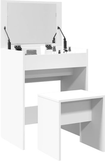 Schminktisch Hölzern White mit Spiegel 60x40x113.5cm Schminktisch Hölzern White mit Spiegel 60x40x113.5cm