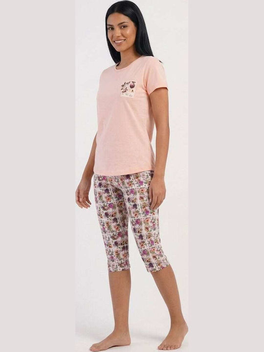 Vienetta Secret Summer Women's Pyjama Kit Cotton Pink