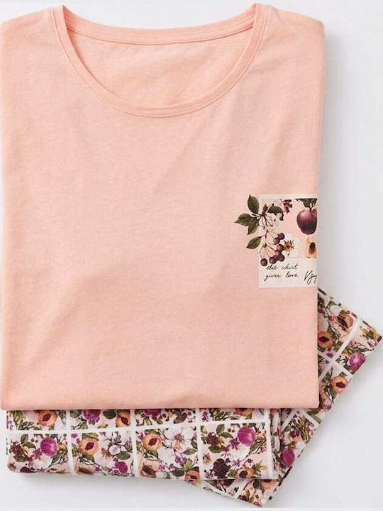 Vienetta Secret Summer Women's Pyjama Kit Cotton Pink