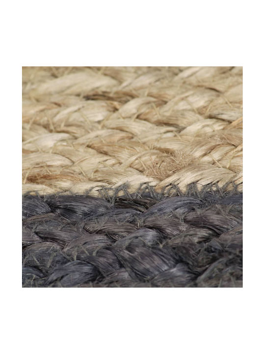 vidaXL Covor Handmade Rectangular Din Iută Gri Închis 120x120cm
