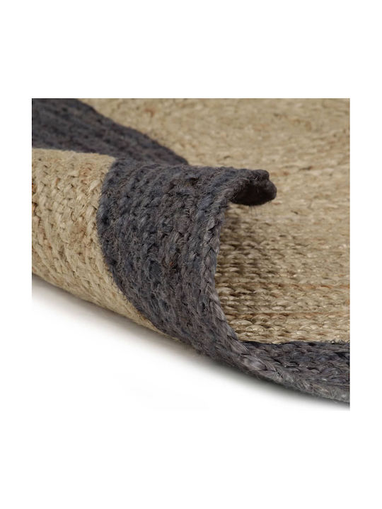 vidaXL Covor Handmade Rectangular Din Iută Gri Închis 120x120cm