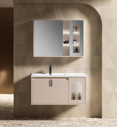 Martin Vanity Unit With Sink & Mirror Cashmere Yellow