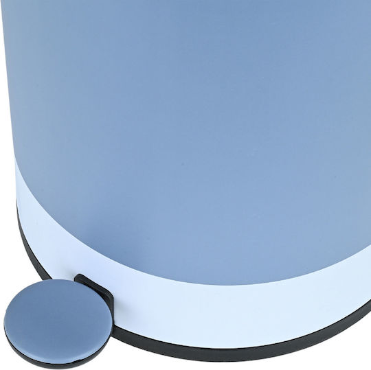Estia Metallic Bathroom Bin Soft Close 6lt Blue