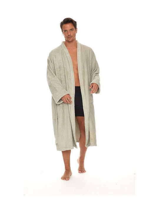 Homelovers Bathrobe with Collar Space Gray 350gr/m²