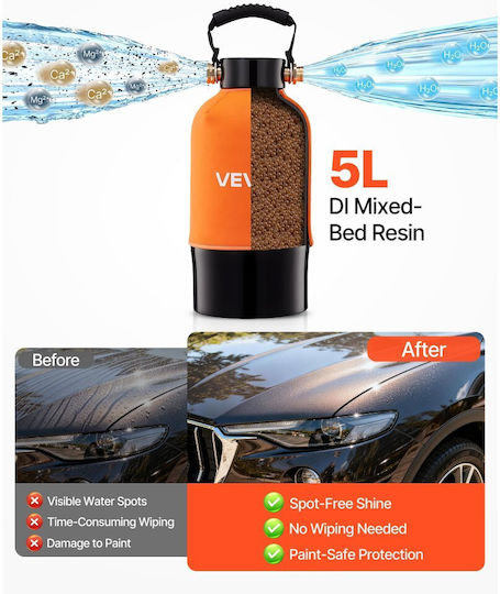 Vevor Deionized Water System Car Wash Water Washing System Without Stains Resin Di 5l & Tds Meter Deionized Water Filter Without Stains Cars Motorhomes Motorcycles Windows