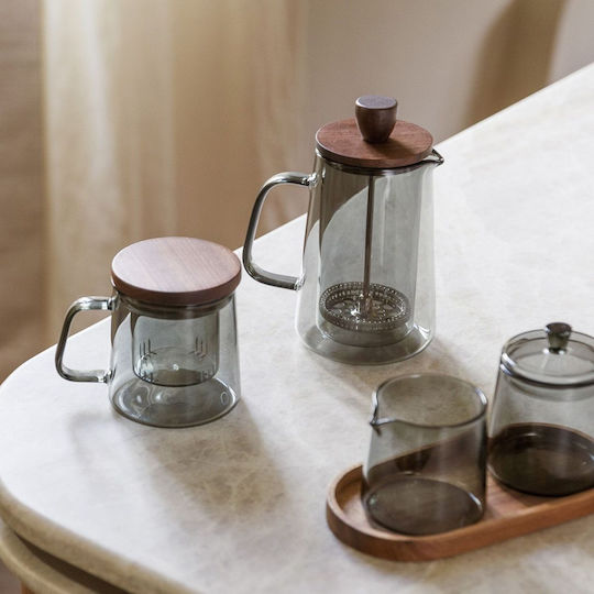 Salt&pepper 800203 French Press Luma 350ml Smoked Glass Ξύλινο Καπάκι