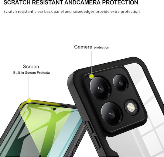 Techsuit Colorverse Калъфи За Мобилни Телефони С Пълно Покритие (360°) Прозрачен Redmi Note 13 4G Honor X6