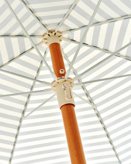 Sunnylife Luxe Σπαστή Ομπρέλα Θαλάσσης Διαμέτρου 1.55m με UV Προστασία Seagrass Stripe