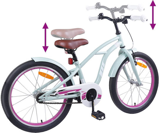vidaXL 20" Детски Планински Велосипед Зелен