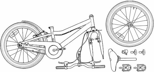 vidaXL 24" Kinderfahrrad BMX Grünes