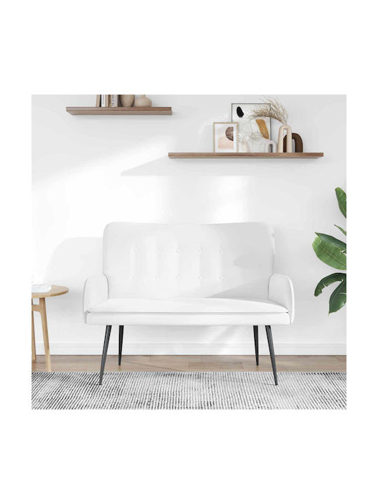 Doppelsitzer Sofa Weiß 115x61x87cm