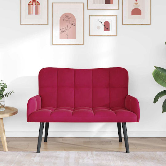 Canapea Cu Două Locuri Catifea Bordo 115x61x87cm