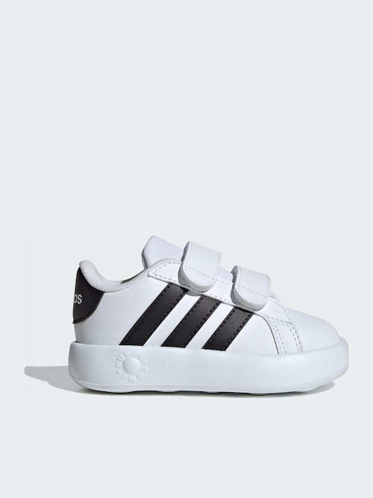 Grand Court 2.0 Kids Sneakers with Hoop & Loop Closure Cloud White / Core Black