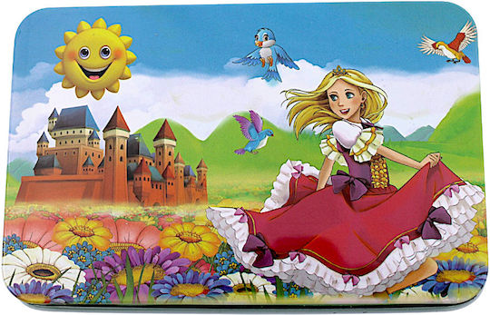 Puzzle Pentru Copii Din Lemn 60 Piese Cutie Metalică Prințesă 2pxd17