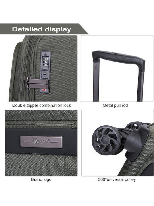 Large Fabric Suitcase Cardinal 5200/78 Khaki