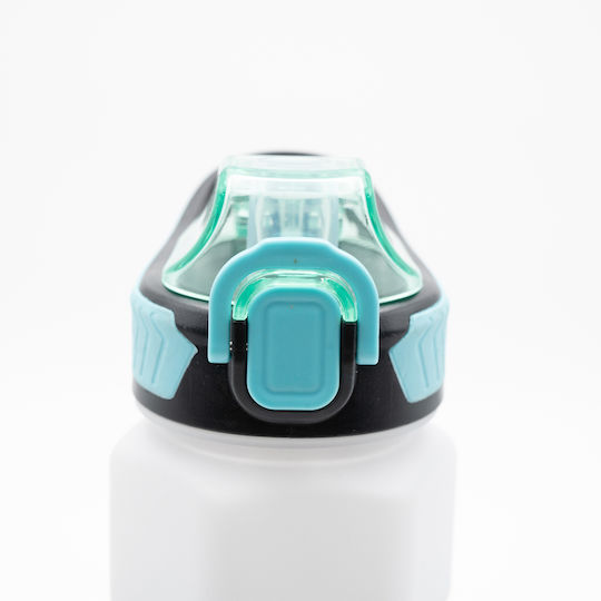 Păgure Sport Apă 750ml Ombre Negru-alb Design Hexagonal Pai Siliconic și Mâner de Transport