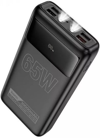 Hoco DB81 Power Bank 30000mAh 65W με 4 Θύρες USB-A Power Delivery Μαύρο