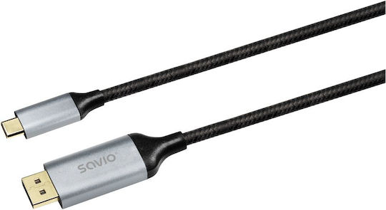 Savio USB 3.2 Video Cable USB-C Male - USB-C PD Black 2m
