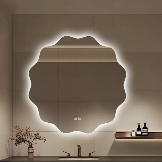 Futura Огледало За Баня LED 70x70cm Асиметрично