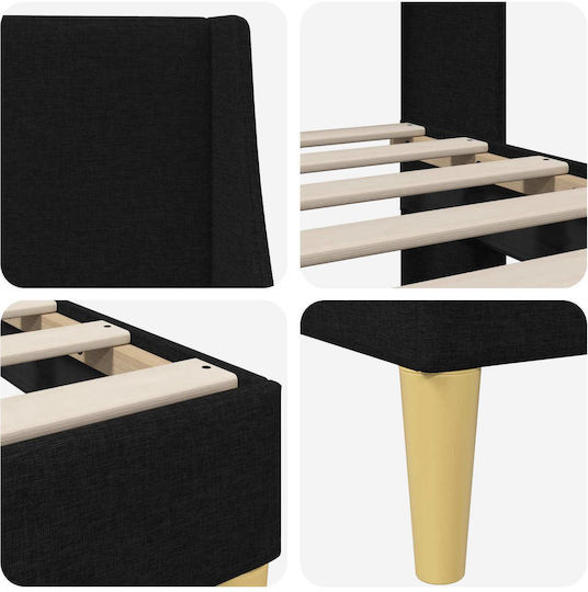Κρεβάτι Υπέρδιπλο για Στρώμα 160x200cm Γκρι