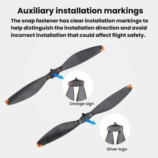 Dji Mini 5 Pro 4pcs Replacement Propeller Blades Drone Accessories Black