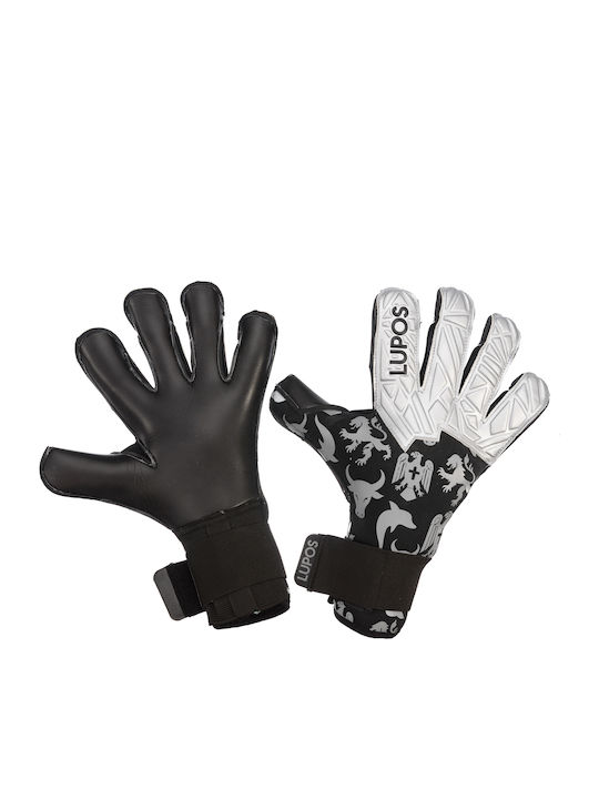 Lupos Umbra Pro Mănuși de Portar — Latex German Contact — Croială Hibridă — negru/argintiu