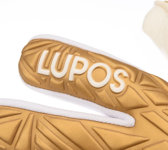 Lupos Nx Pro Mănuși De Portar — Latex German Contact — Croială Hibridă — alb/auriu