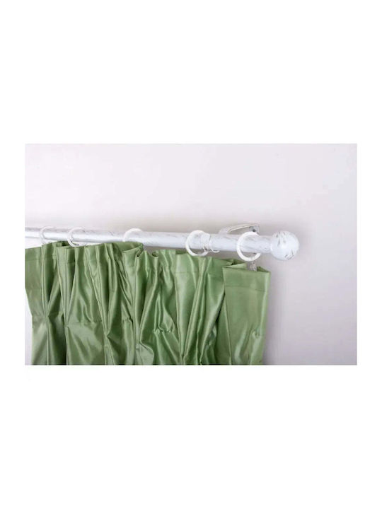 Gardinia Ausziehbare Metallische Vorhangstange Double mit Stange 160-300cm Weiß-Gold