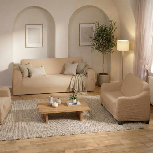 Linea Home Victoria Set of Elastic Sofa Covers Gold 1pcs LH2020840-1