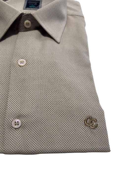 Long Sleeve Shirt Regular Fit Dark Beige