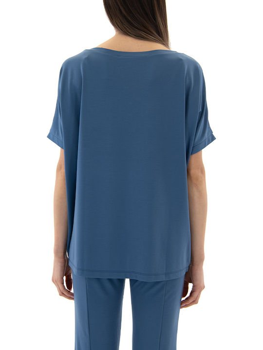 MY T Damen Oversized T-shirt Blau MY T Damen Oversized T-shirt Blau