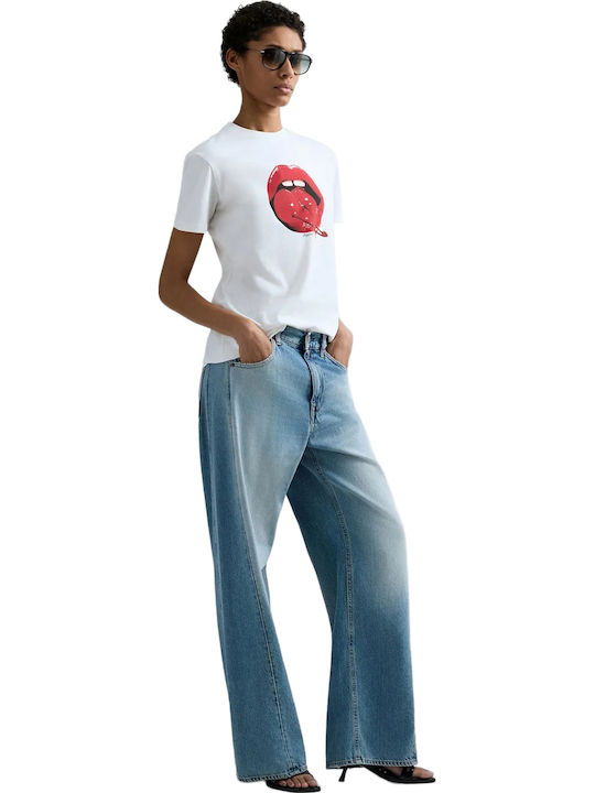Damen Bluse Baumwolle Naturweiß