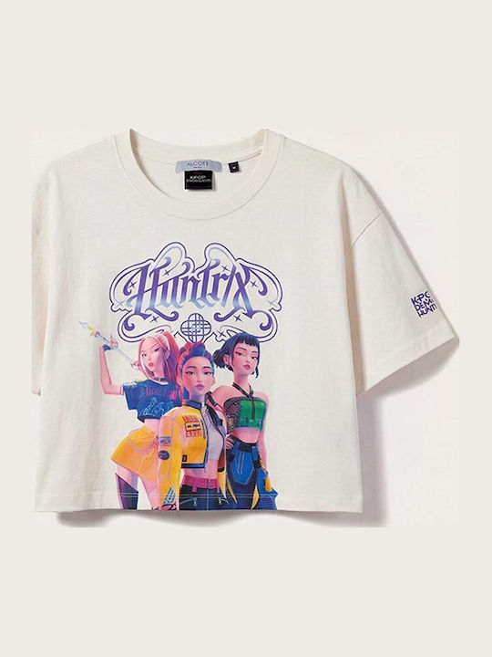 Γυναικείο Crop T-shirt Off White
