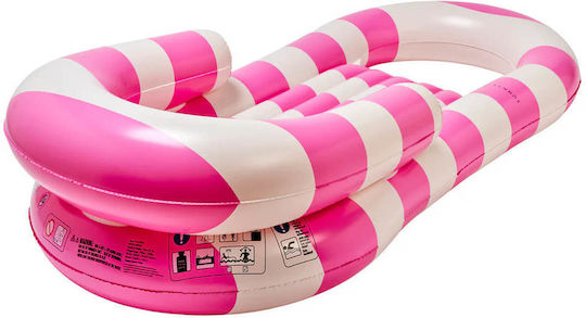 Sunnylife Laze & Lounge Pool Party Magenta Stripe Pink 9339296073827