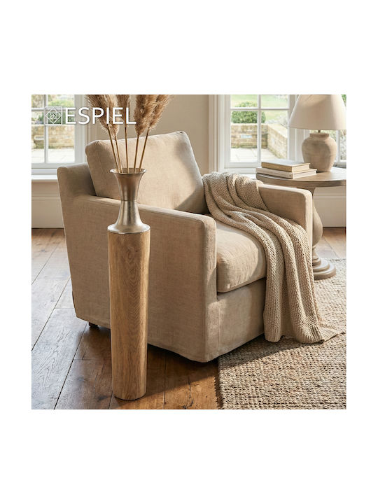 Espiel Espiel Dekorative Bodenvasen Metallisch Beige 13.5x13.5xH86.5cm