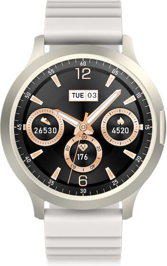 Ksix Core 3 Aluminium Smartwatch With Heart Rate Sensor (Champagne)
