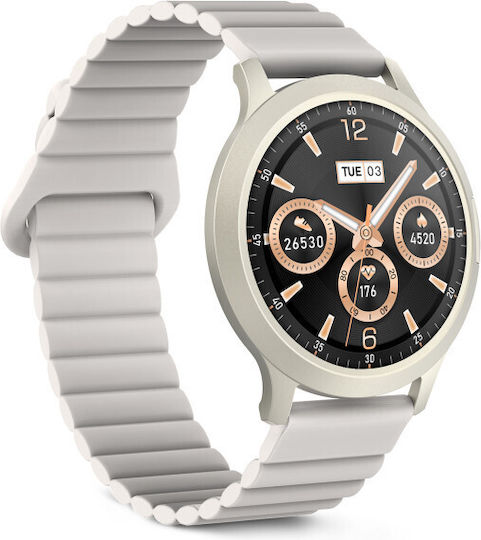 Ksix Core 3 Aluminium Smartwatch With Heart Rate Sensor (Champagne)