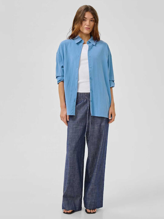 Long Sleeve Women's Shirt Blue