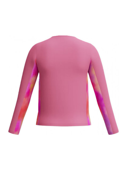 Speedo Printed Kids Swimwear Rashguard With Long Sleeve Pink