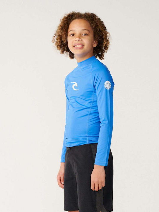 Rip Curl Kids Swimwear Rashguard With Long Sleeve Blue Gum