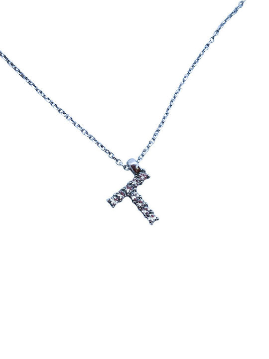 Kosmima1 Halskette Monogramm T aus Silber