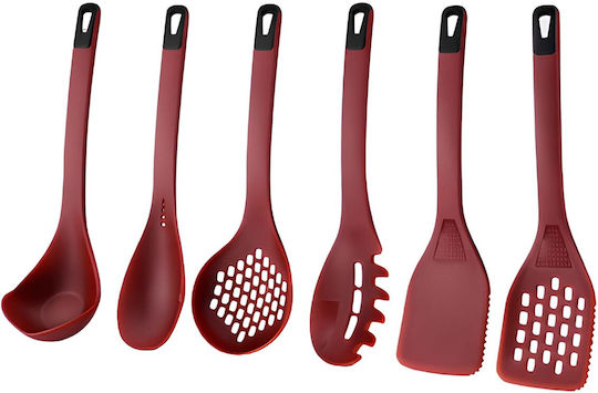 Cheffinger Set 6 Ustensile de Bucătărie din Silicon Rezistente la Căldură cu Suport Bordeaux