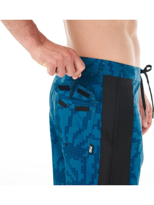 Men's Swimwear Bermuda Black-Blue With Patterns