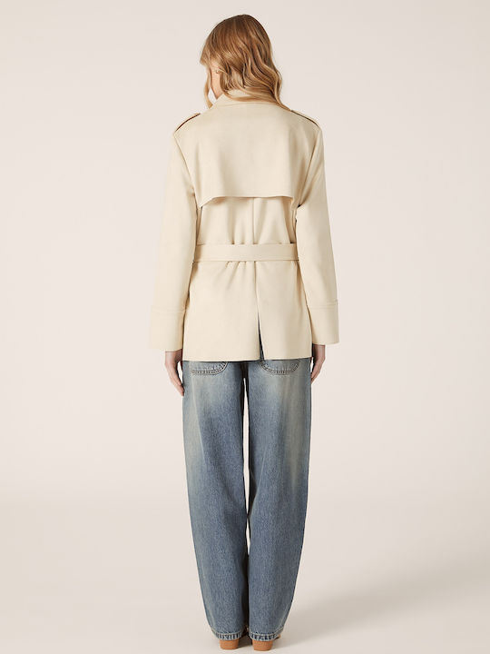 Damen Beige Mantel