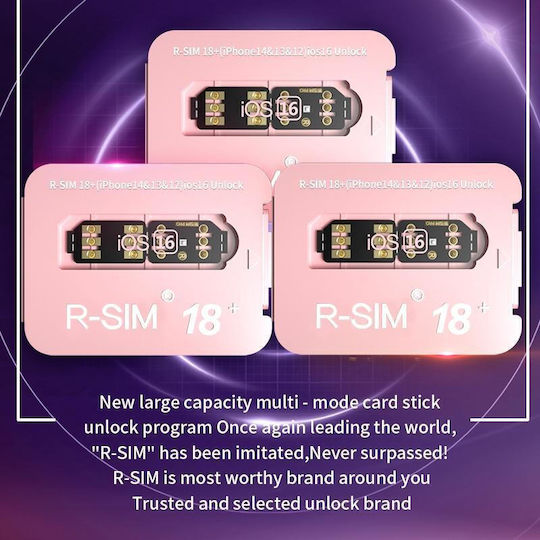R-sim 18+ Drehbares Geklemmtes Unlocked System Ios16 Universelle Entsperrkarten 5g