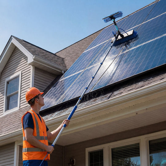 Vevor Solar Panel Cleaning Set Telescopic Handle 12.03m Rotating Brush Tyndcbqjtjh217ppr001v0