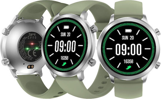 Bemi Zeno AI Stainless Steel Smartwatch with Heart Rate Monitor Silver