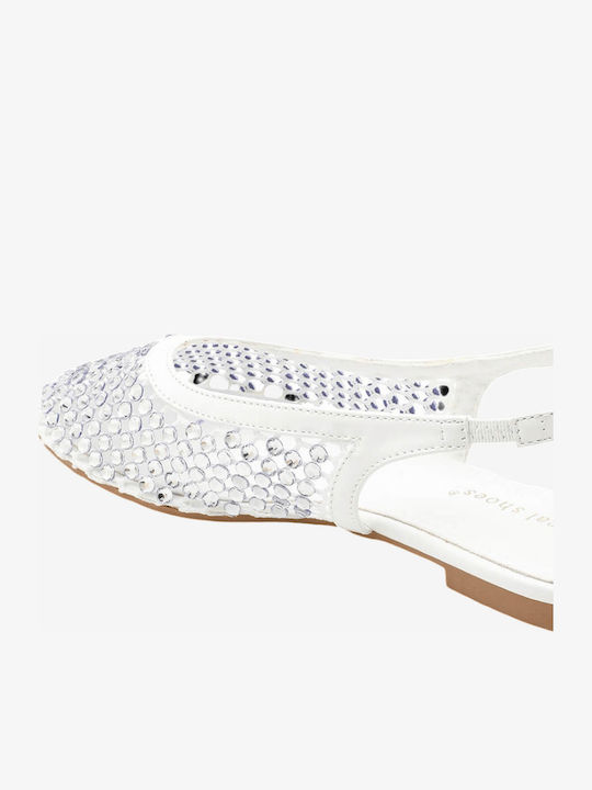 Damen Ballerinas Weiße